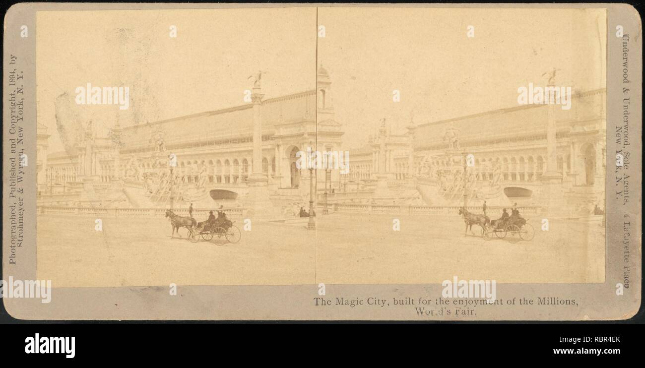 - Gruppe 47 Stereograph Blick auf die 1904 St. Louis World's Fair und Louisiana Purchase Exposition - Stockfoto