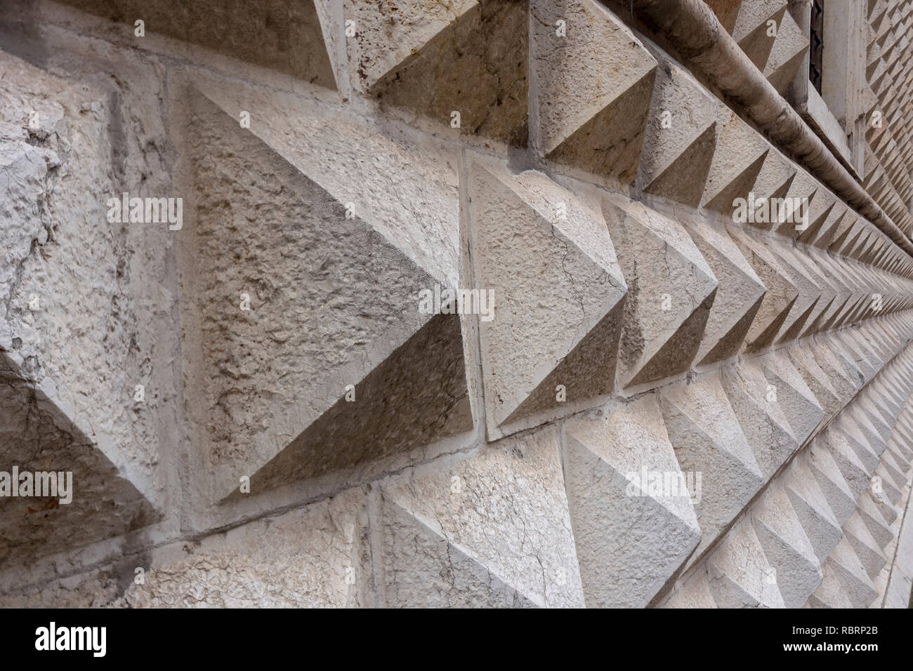 Detail des Palazzo dei Diamanti, Ferrara, Italien Stockfoto