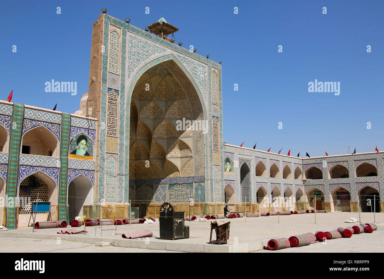 ISFAHAN, IRAN - 22. SEPTEMBER 2018: Jameh Moschee Isfahan, Iran. Weltkulturerbe der UNESCO Stockfoto