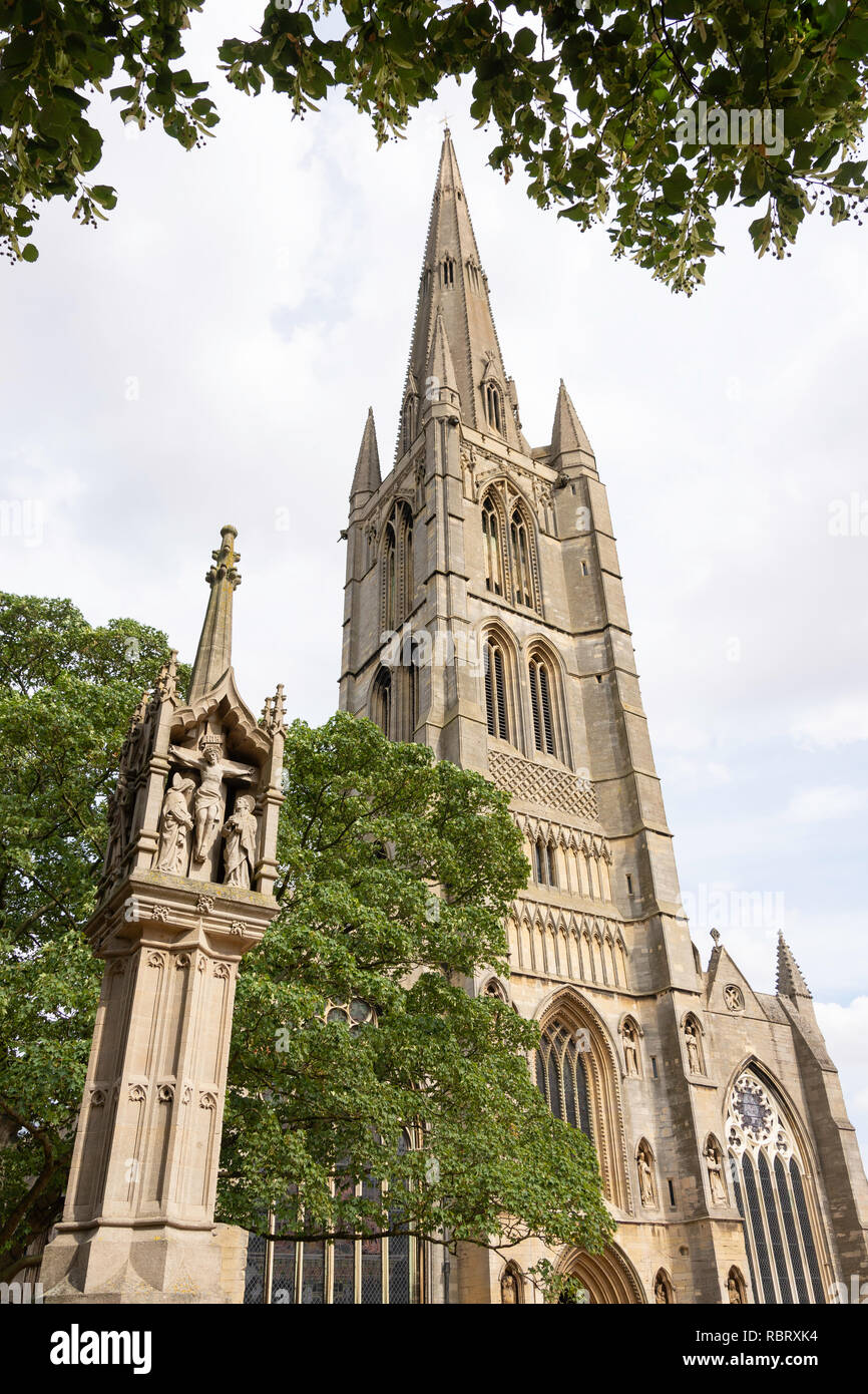 St Wulframs Kirche, Church Street, Grantham, Lincolnshire, England, Vereinigtes Königreich Stockfoto