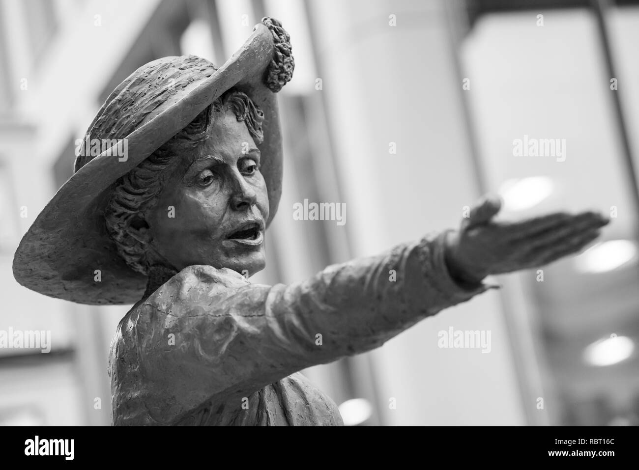 Statue von Emmeline Pankhurst, St. Peter's Square, Manchester Stockfoto