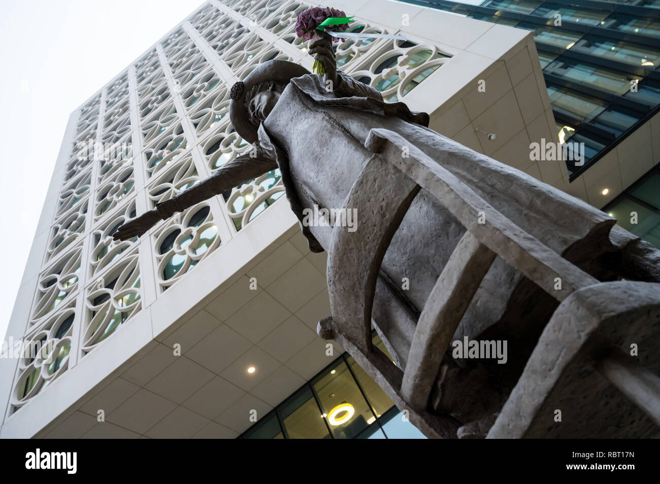 Statue von Emmeline Pankhurst, St. Peter's Square, Manchester Stockfoto