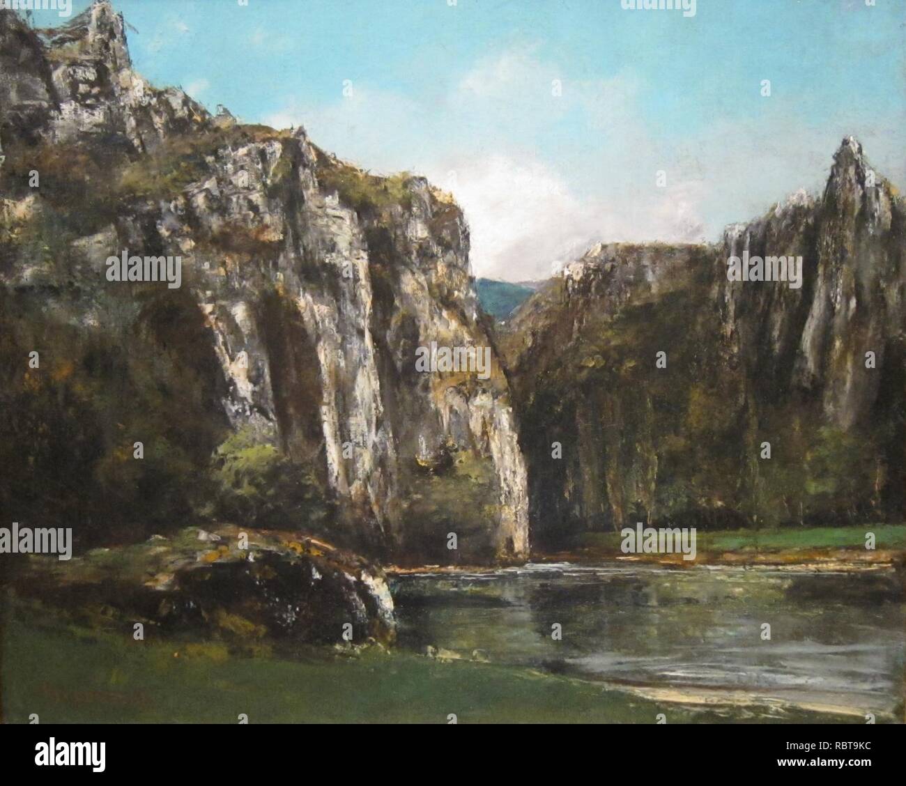 "Eine Schlucht in den Jura" von Gustave Courbet, Cincinnati Art Museum. Stockfoto