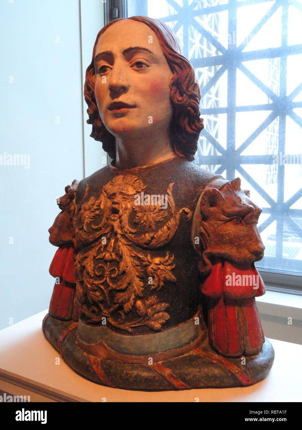 Ein Mann in Rüstung, von Vincenzo Onofri, C. 1500, Terrakotta, bemalt