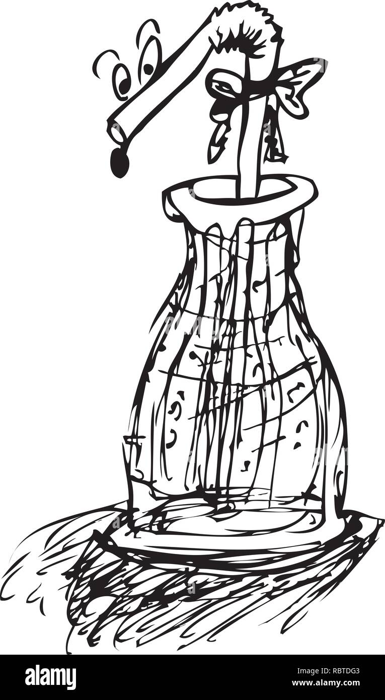 Cartoon   Stroh in einer Flasche von jziprian Stock Vektor
