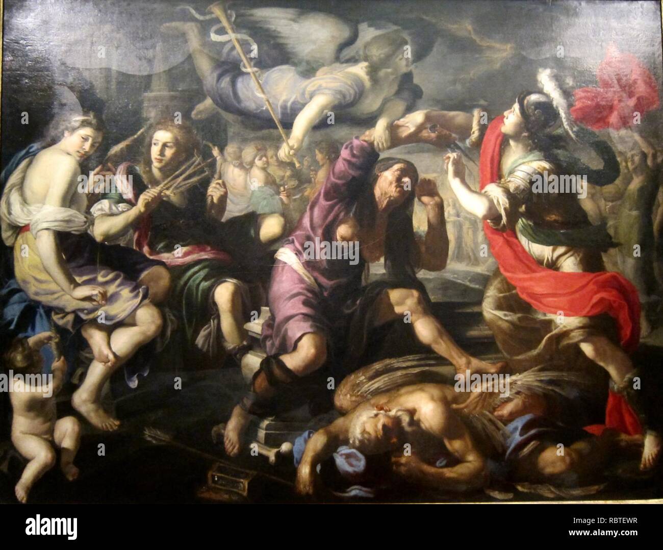 'Alexander der Große und die Schicksale" von Bernardo Mei, Cincinnati Art Museum. Stockfoto