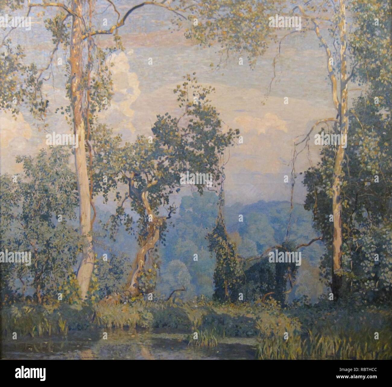 "Hawk's Nest" von Daniel Garber, 1917, Cincinnati Art Museum. Stockfoto