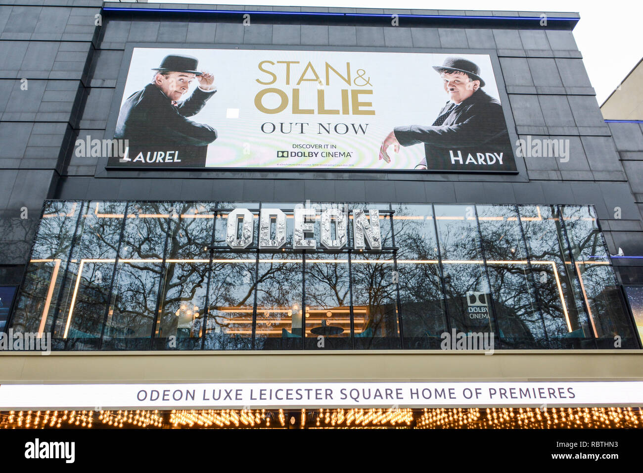 Exterieur Front von ODEON Luxe Leicester Square Stockfoto