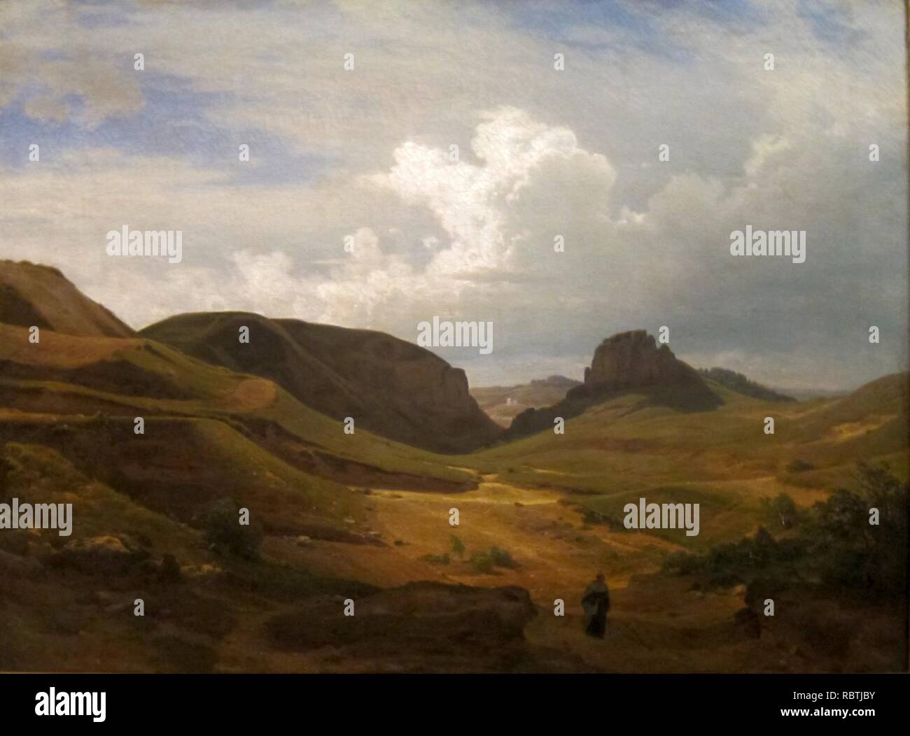 'Landschaft' von Carl Friedrich Lessing, Cincinnati Art Museum. Stockfoto