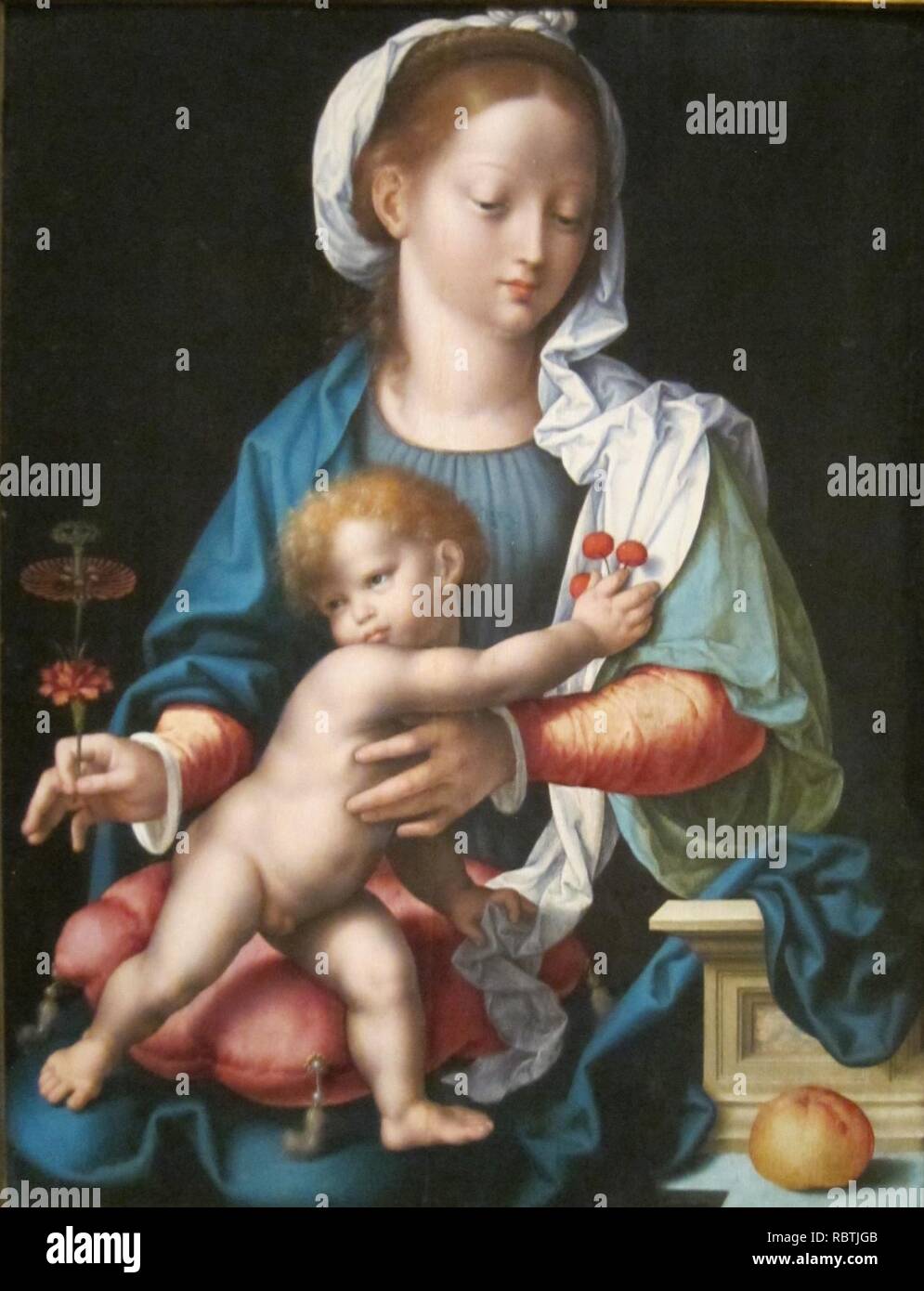 'Madonna mit Kind' von Joos van Cleve, Cincinnati Art Museum. Stockfoto