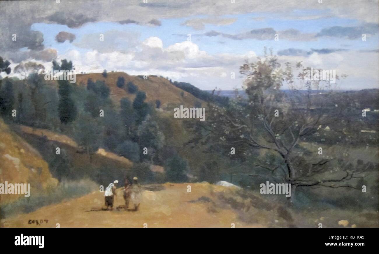 "Stadtrand von Igny' von Corot, Cincinnati Art Museum. Stockfoto