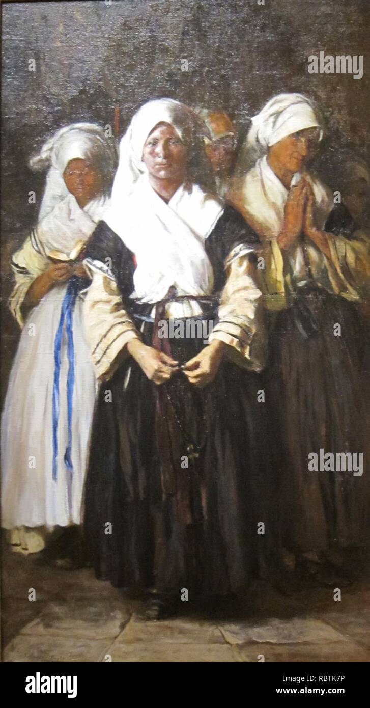"Die Bäuerinnen von Borst' von Elizabeth Nourse, Cincinnati Art Museum. Stockfoto