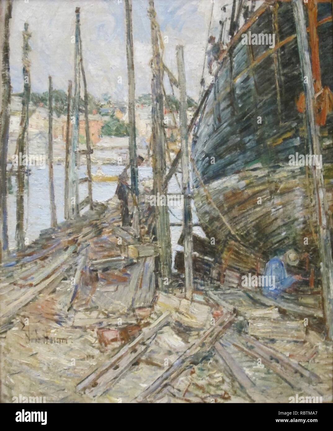"Die Caulker" durch Childe Hassam, Cincinnati Art Museum. Stockfoto