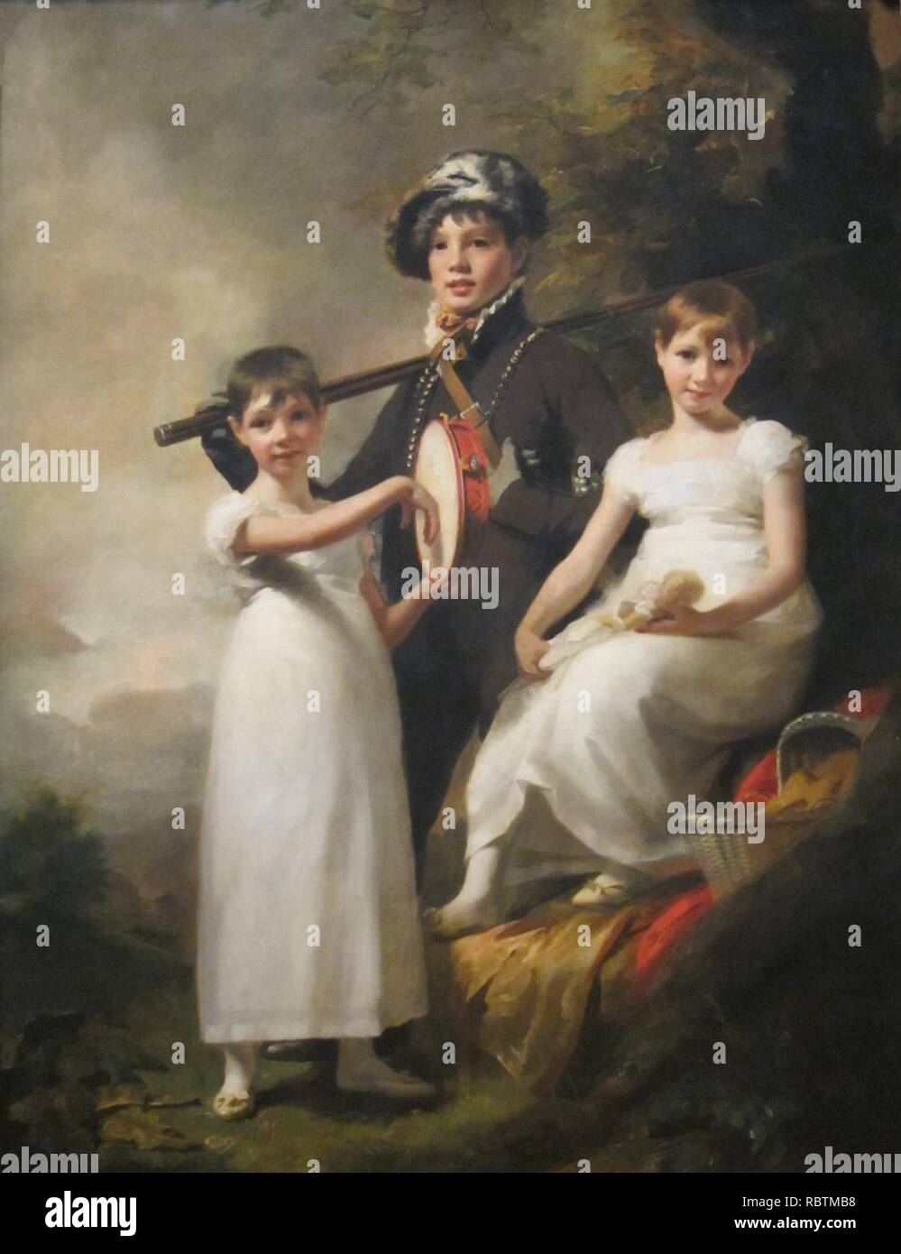 "Die elphinston Kinder' von Henry Raeburn, Cincinnati Art Museum. Stockfoto