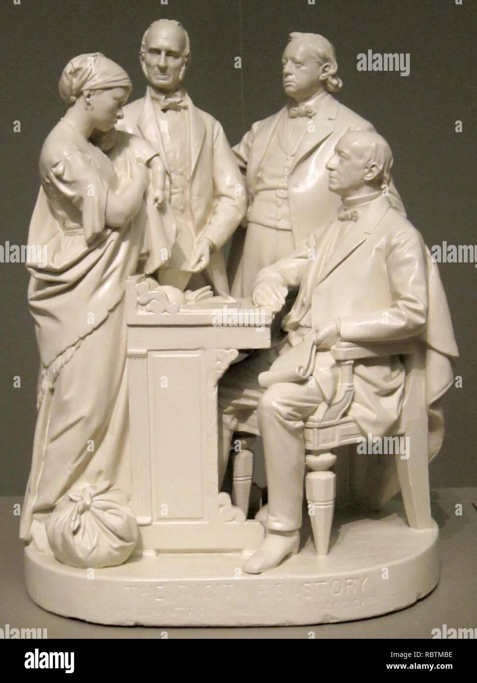 "Der flüchtling Geschichte" von John Rogers, Cincinnati Art Museum. Stockfoto