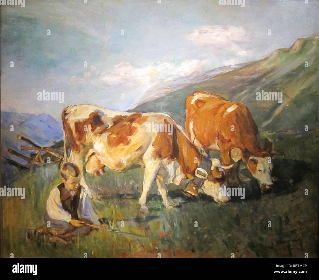 "Die hohe Wiese" von Elizabeth Nourse, Cincinnati Art Museum. Stockfoto