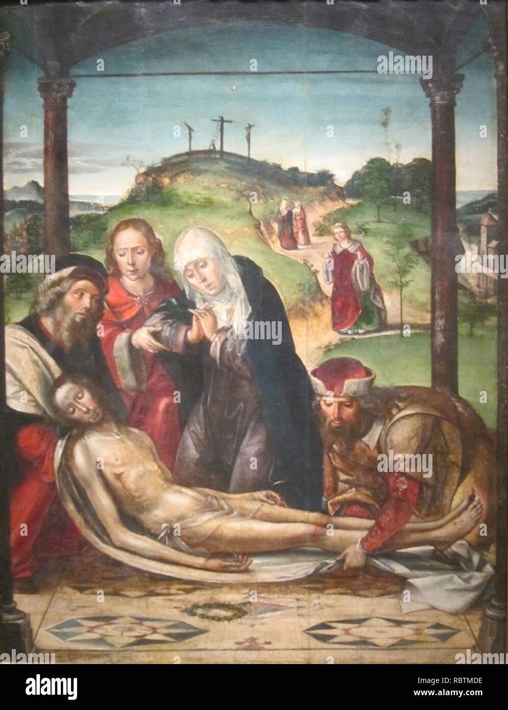 "Die Klage" von Pedro Berruguete, Cincinnati Art Museum. Stockfoto