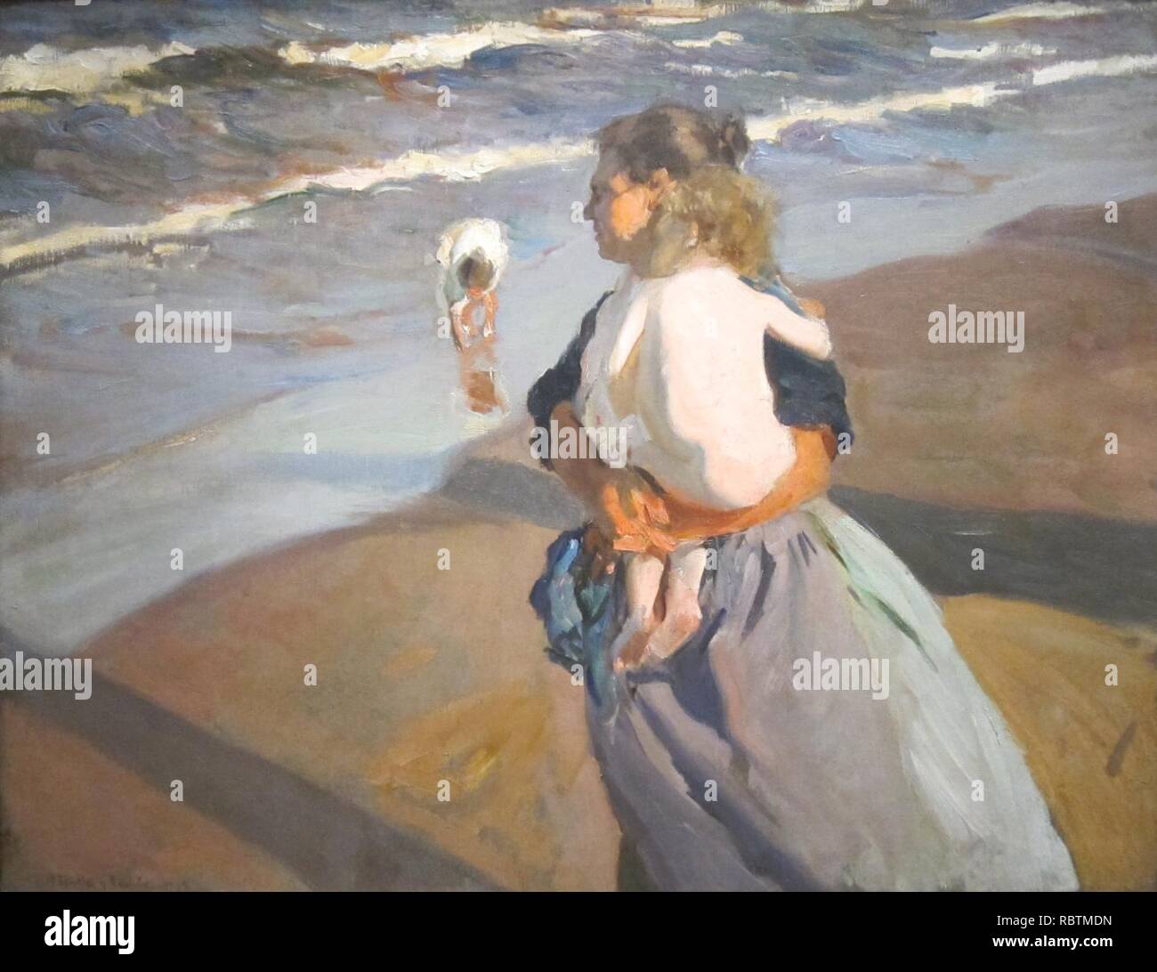 "Die kleine Enkelin" von Joaquín Sorolla, Cincinnati Art Museum. Stockfoto