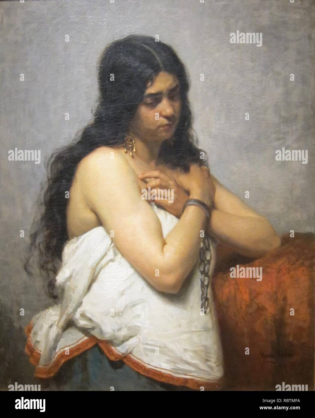 "Die Quadroon Mädchen" von Henry Mosler, Cincinnati Art Museum. Stockfoto