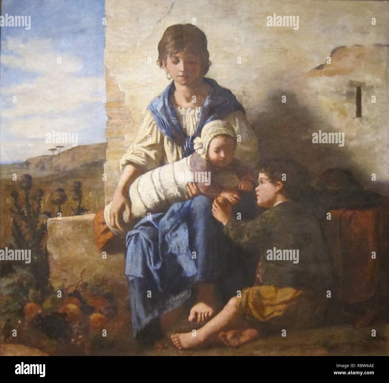 "Frau und Kinder' von Elizabeth Boott Duveneck, Cincinnati Art Museum. Stockfoto
