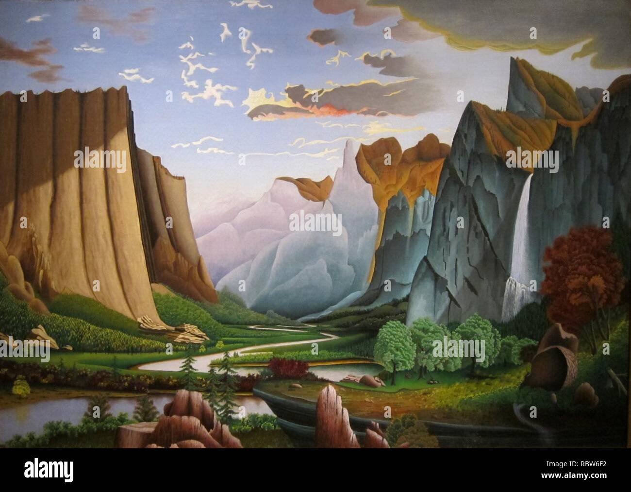"Yosemite Valley" von L.A. Roberts, Cincinnati Art Museum. Stockfoto