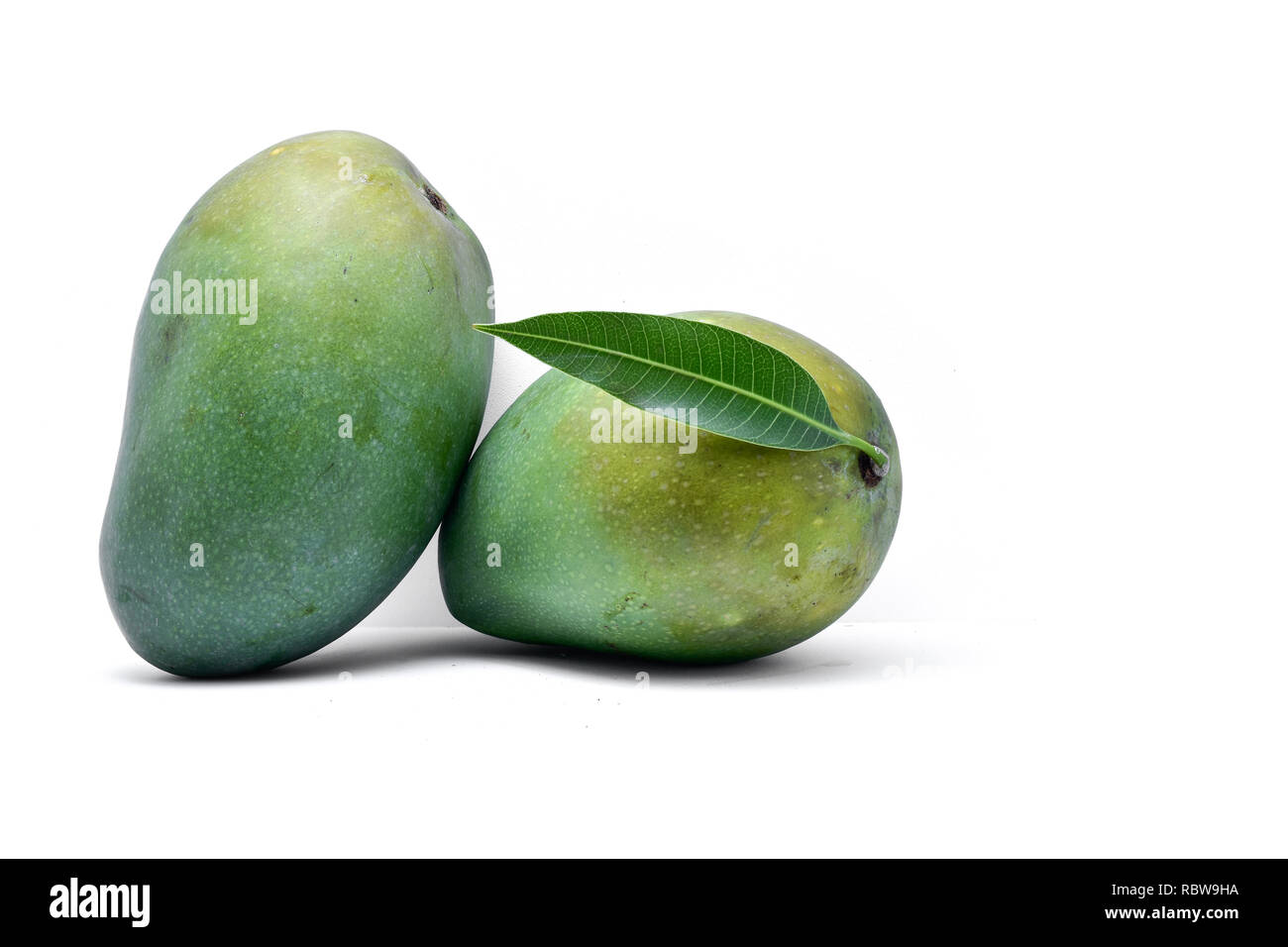 Frische mango Fotos in ein weißes studio Hintergrund Stockfoto