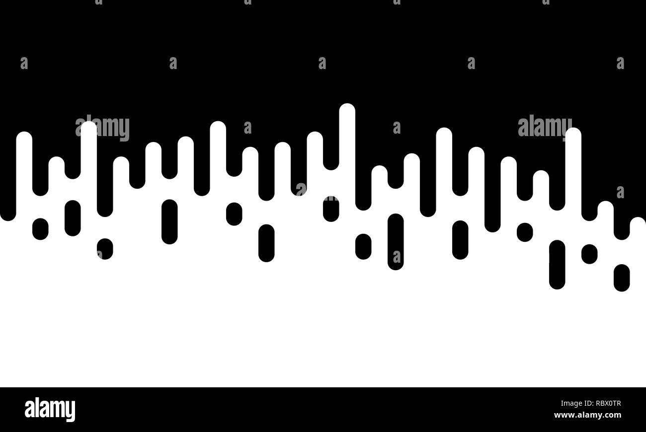 Schwarzer Hintergrund mit abgerundeten Linien in flacher Ausführung. Vector Illustration. Abstrakte geometrische Hintergrund Stock Vektor