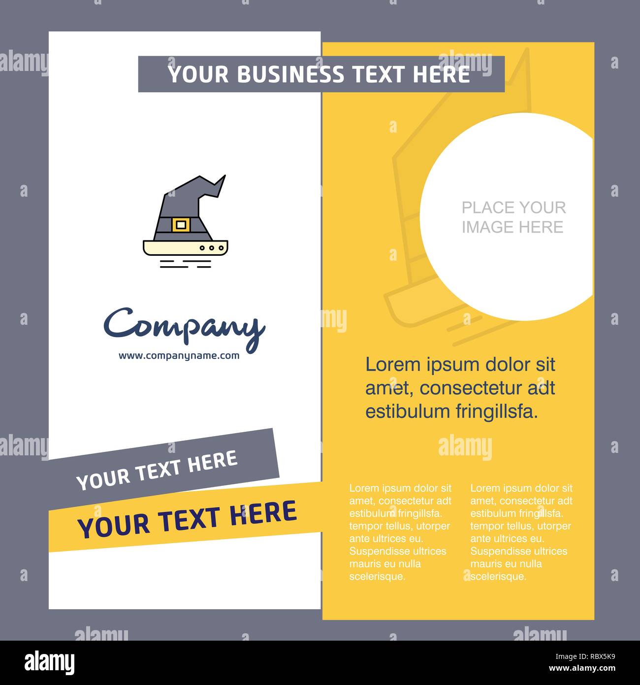 Hexenhut Unternehmensbroschüre Vorlage Vector Business Template