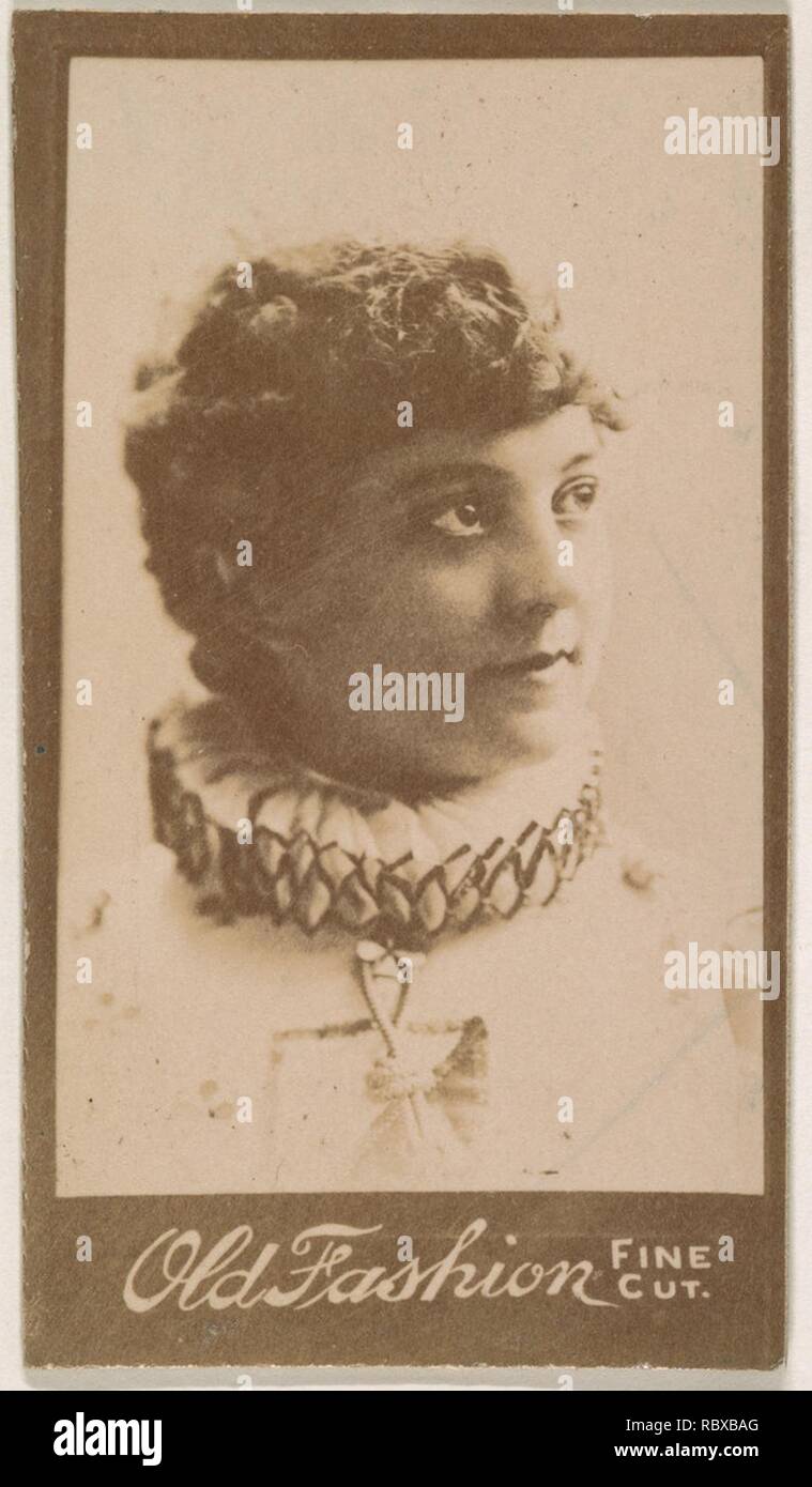 710080 Schauspielerin tragen Rüschen Kragen, von den Schauspielerinnen Serie (N 664) Förderung von Old Fashion Feinschnitt Stockfoto