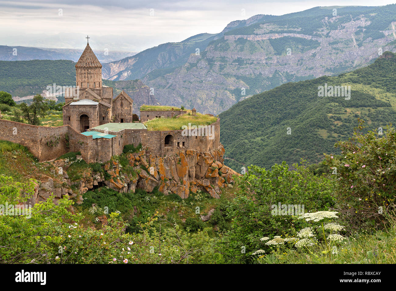 Tatev Kloster und Kirche in der Nähe von Goris in Armenien Stockfoto