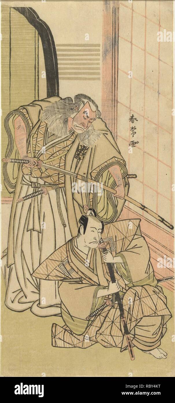 Acteurs Nakamura Nakazo I de Ichikawa Danjuro V als edellieden - Rijksmuseum RP-P -1954-565. Stockfoto