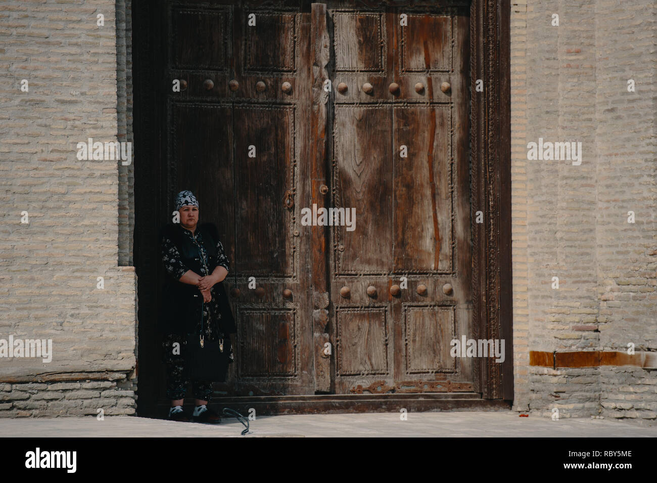 Alltag in der Altstadt von Buchara, Usbekistan. Stockfoto