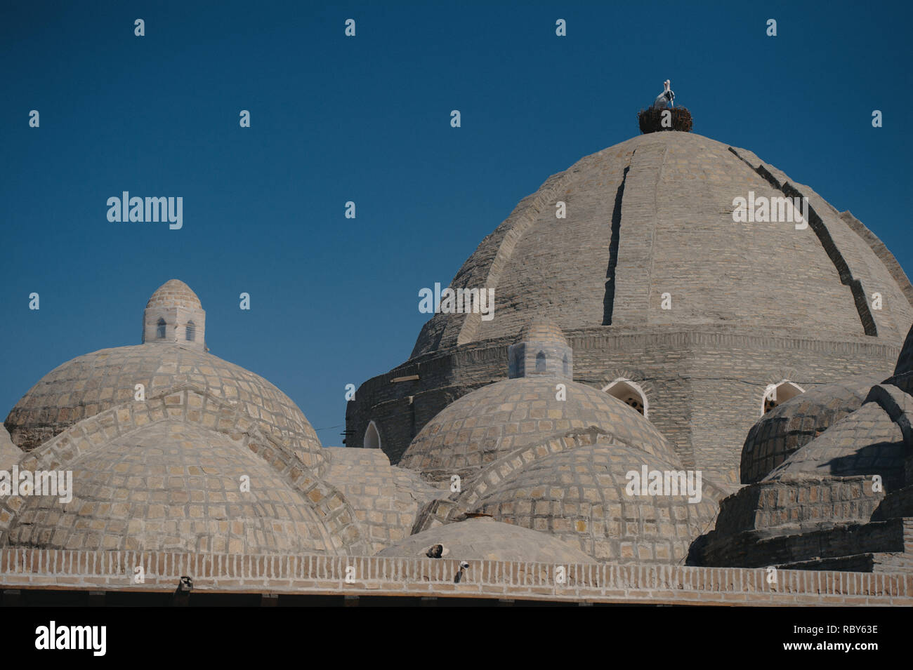 Eine alte Skyline in Buchara, Usbekistan. Stockfoto