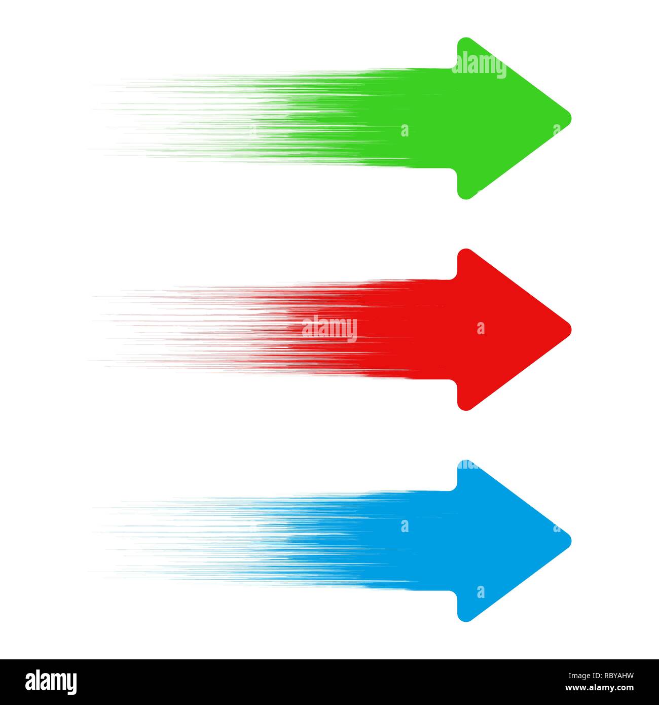 Ein Satz von Hand gezeichneten Pfeile im flachen Design. Vector Illustration. Pfeilsymbole isoliert. Stock Vektor