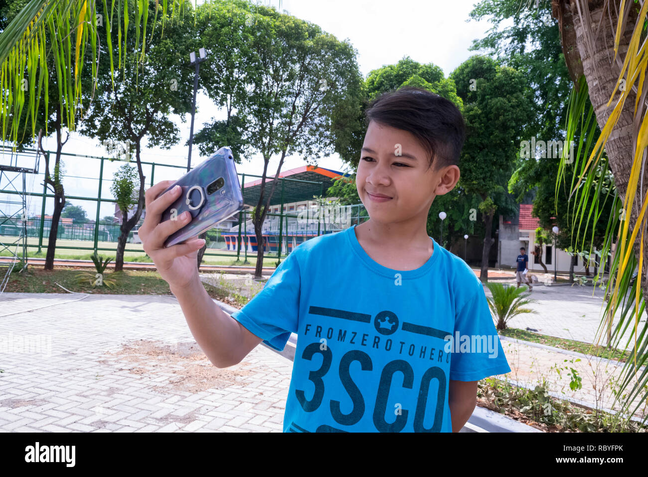 10,7 A, selfie Yusuf, IndonesianBook Stockfoto