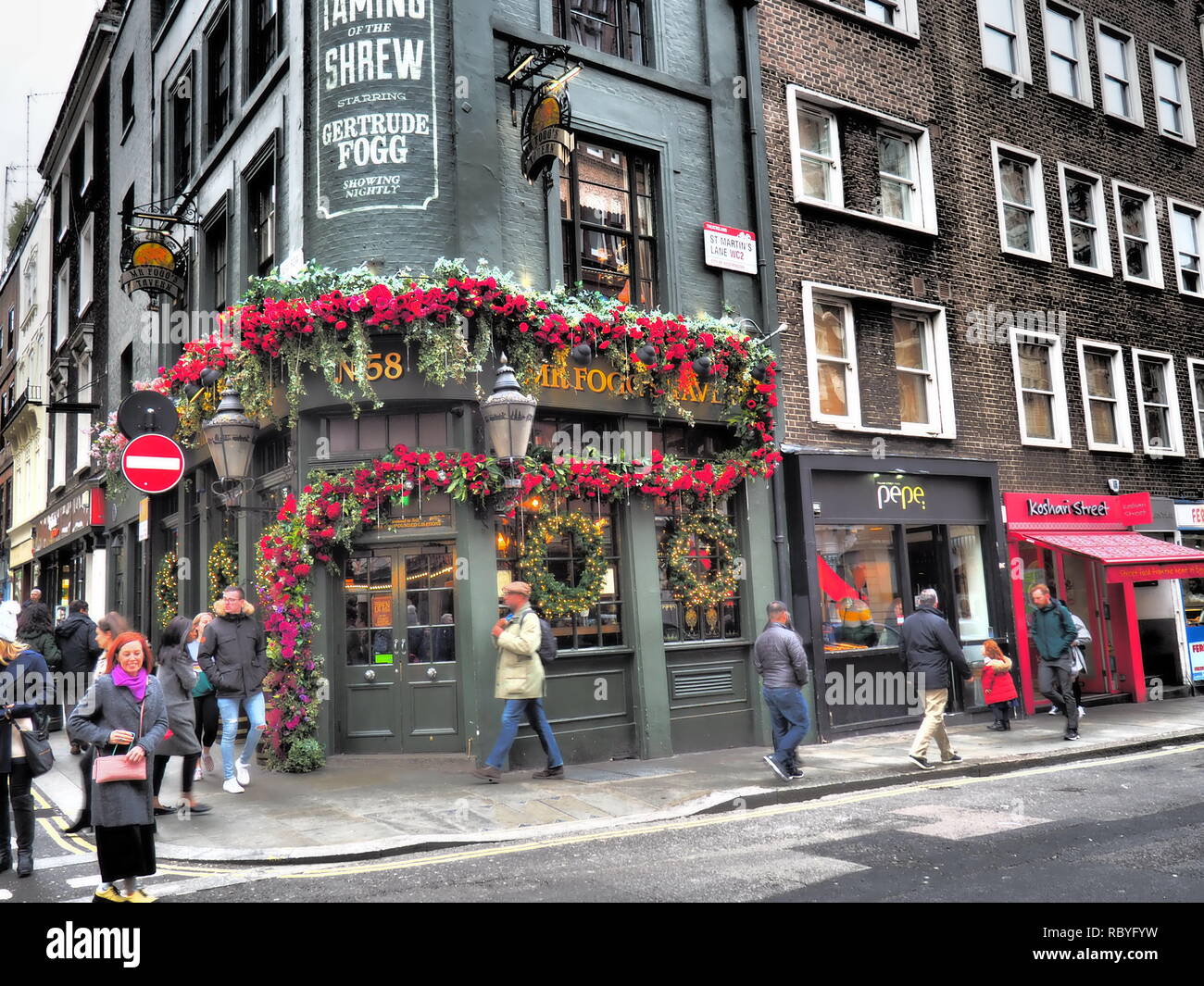 Außenansicht des Herrn Fogg Taverne - Covent Garden - London - Vereinigtes Königreich Stockfoto