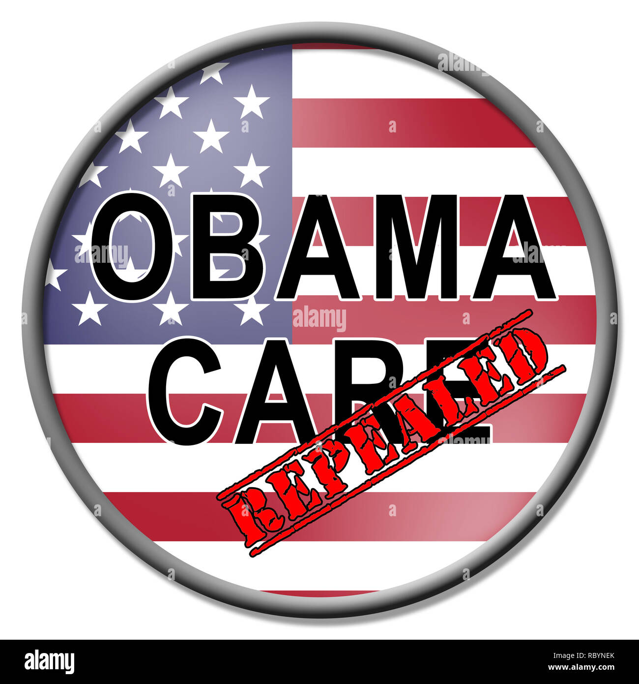 Obamacare Aufhebung oder ersetzen Sie amerikanische Gesundheitsreform. Usa Rechtsvorschriften für erschwingliche Gesundheitsversorgung - 3D-Darstellung Stockfoto
