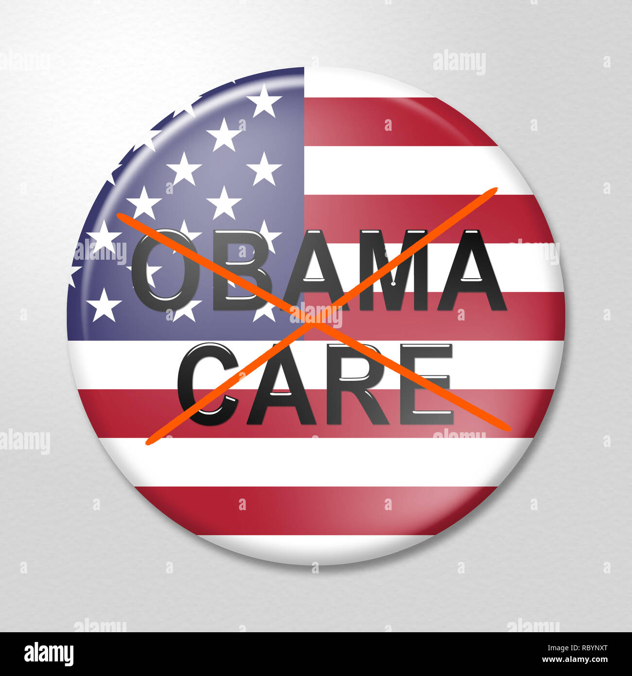 Obamacare Aufhebung oder ersetzen Sie amerikanische Gesundheitsreform. Usa Rechtsvorschriften für erschwingliche Gesundheitsversorgung - 3D-Darstellung Stockfoto