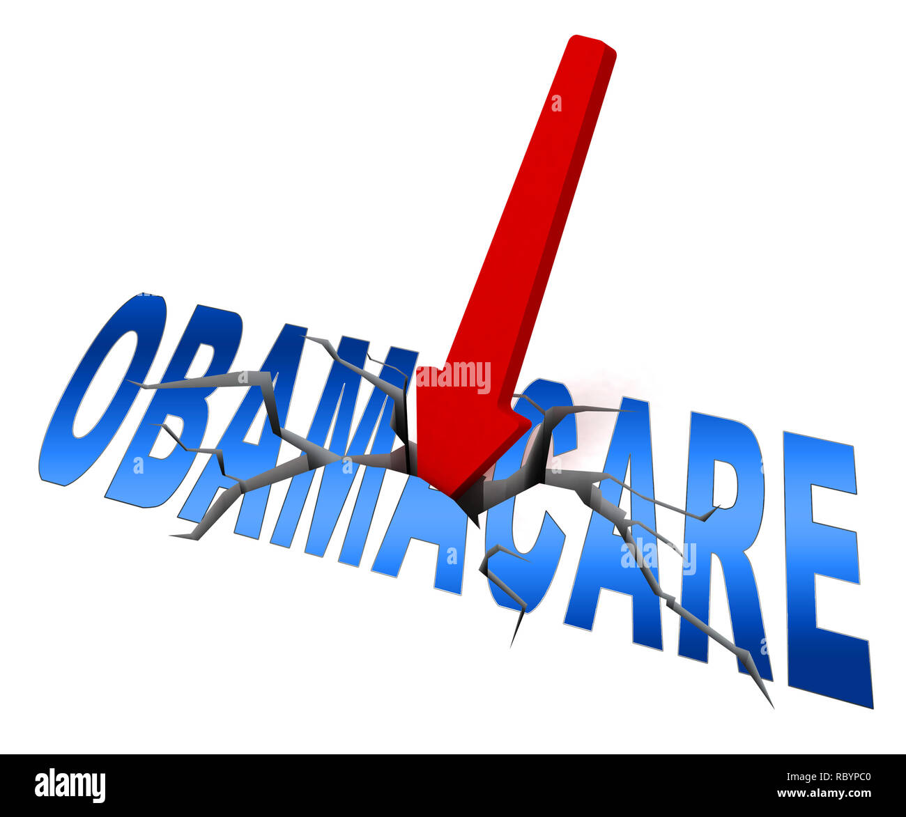 Obamacare Aufhebung oder ersetzen Sie US-Gesundheitsreform. Usa Rechtsvorschriften für erschwingliche Gesundheitsversorgung - 3D-Darstellung Stockfoto