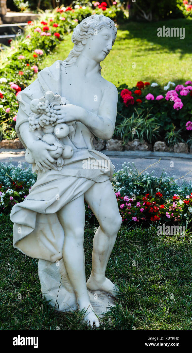 Antike Figuren im öffentlichen Garten Giardino De Augustus (Augustus