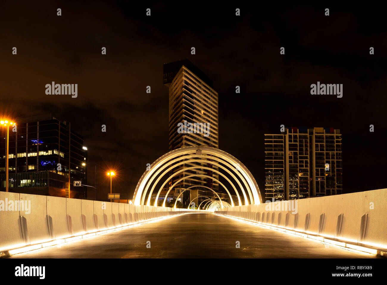 Webb Bridge Docklands Melbourne Australien Stockfoto