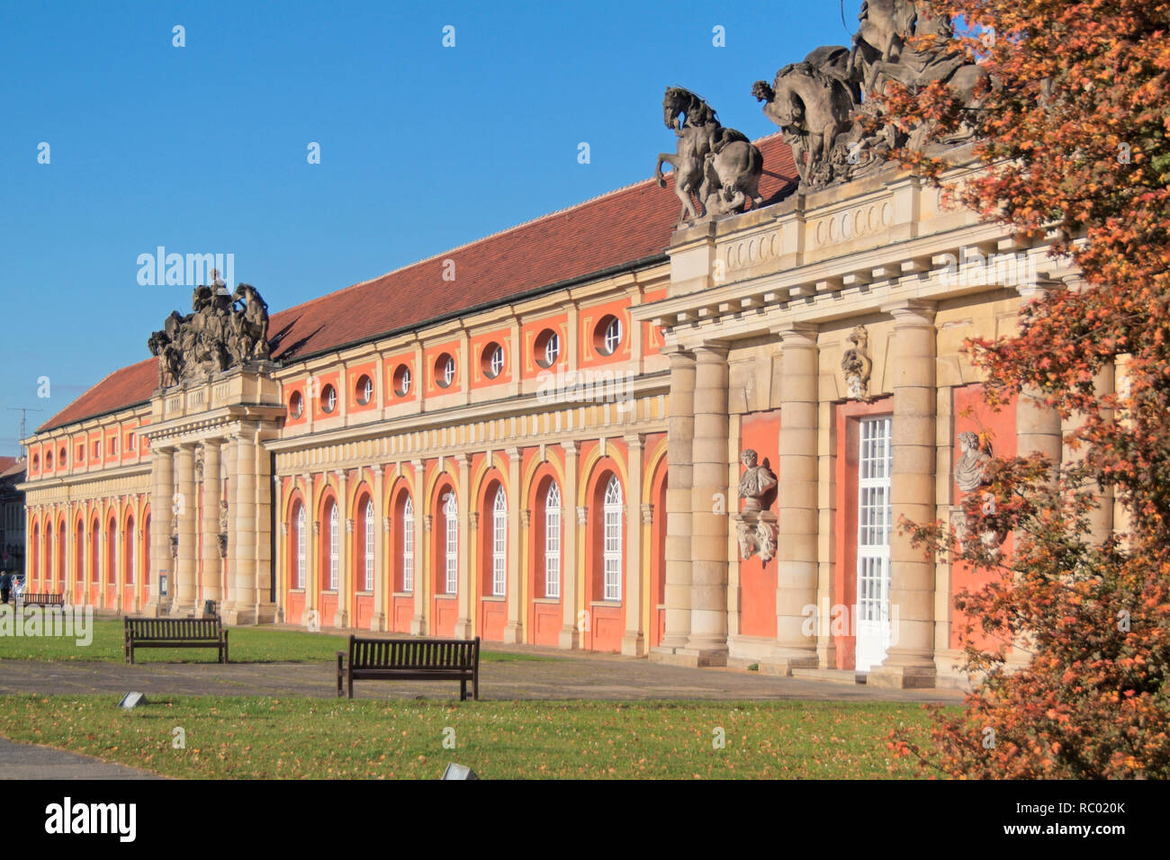 Filmmuseum im ehemaligen Marstall, der 1675 als Orangerie errichtet und seit 1714 als Pferdestall genutzt wurde, Potsdam, Brandenburg, Deutschland, Eu Stockfoto