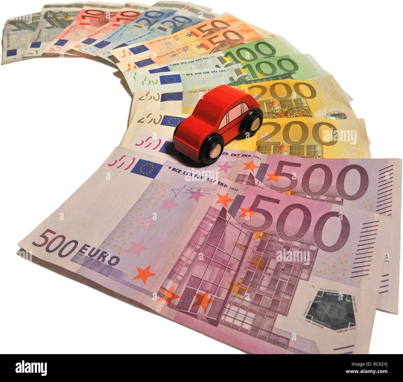Euro-Banknoten, Geldscheine Stockfoto