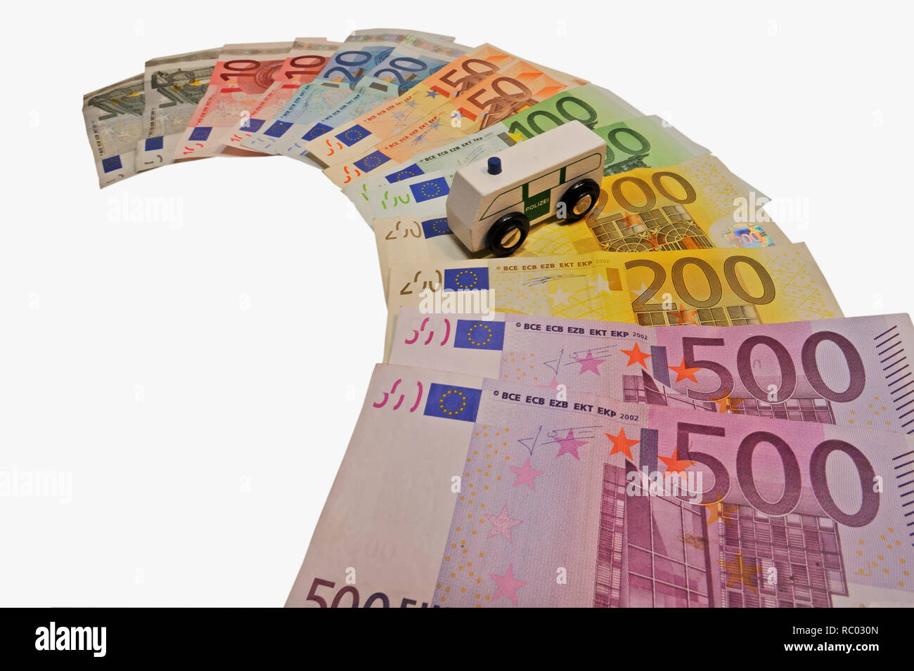 Euro-Banknoten, Geldscheine Stockfoto