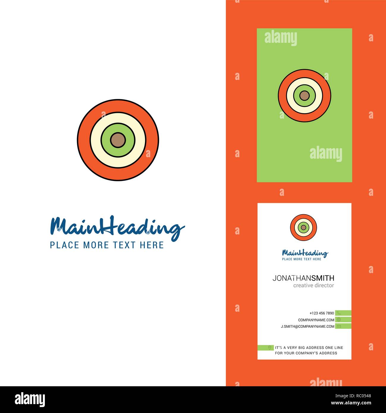 Dart Spiel kreative Logo und Visitenkarte. vertikale Design Vector Stock Vektor