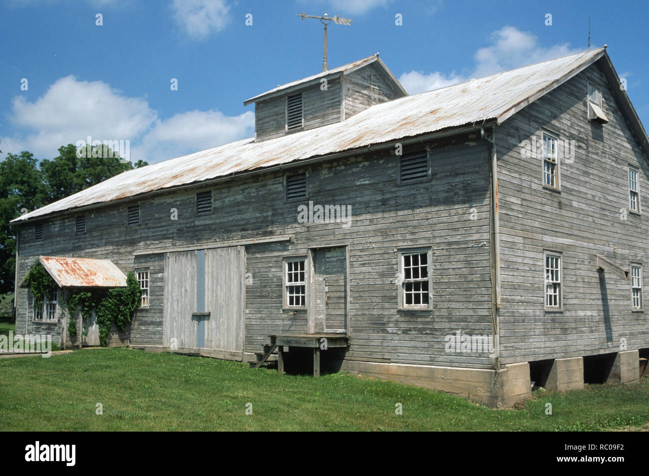 Gepflegte Scheune in der Amana Kolonien, Iowa, USA Stockfoto