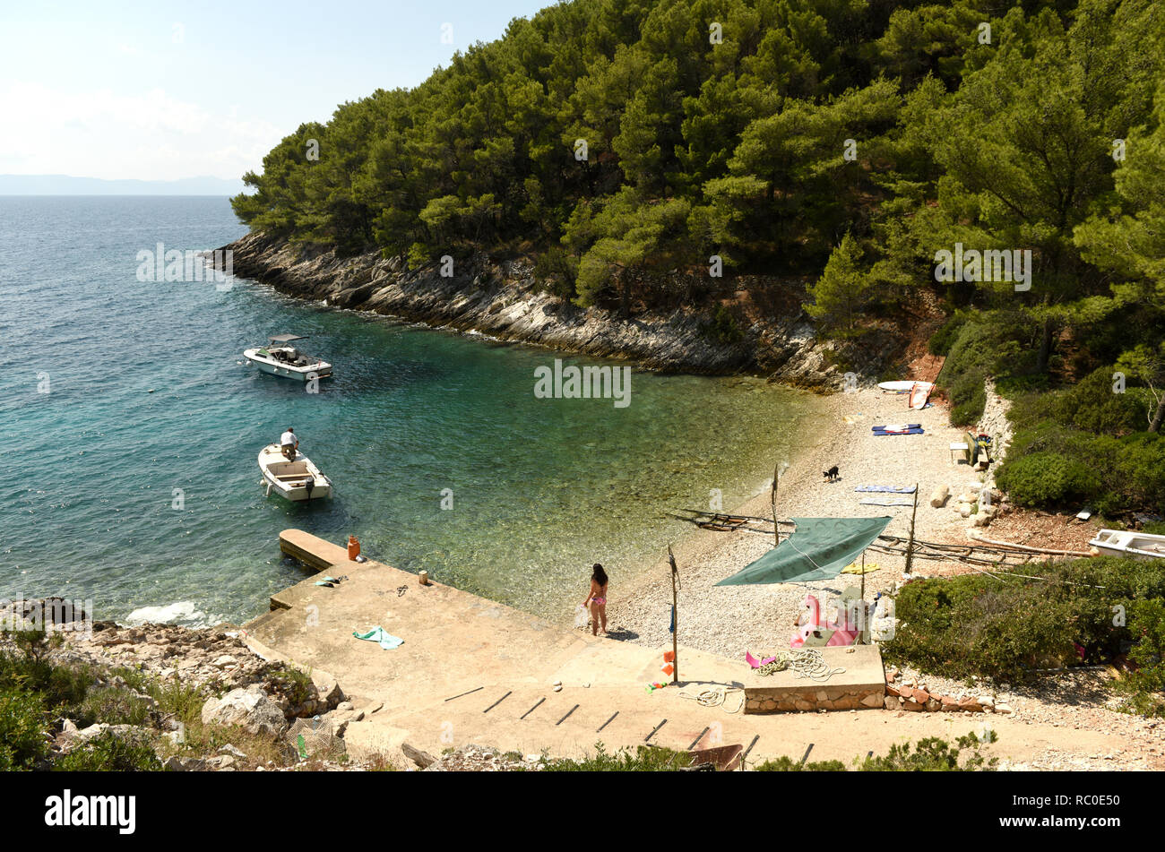 Malerischen mediterranen Bay. Sommer Urlaub Stockfoto