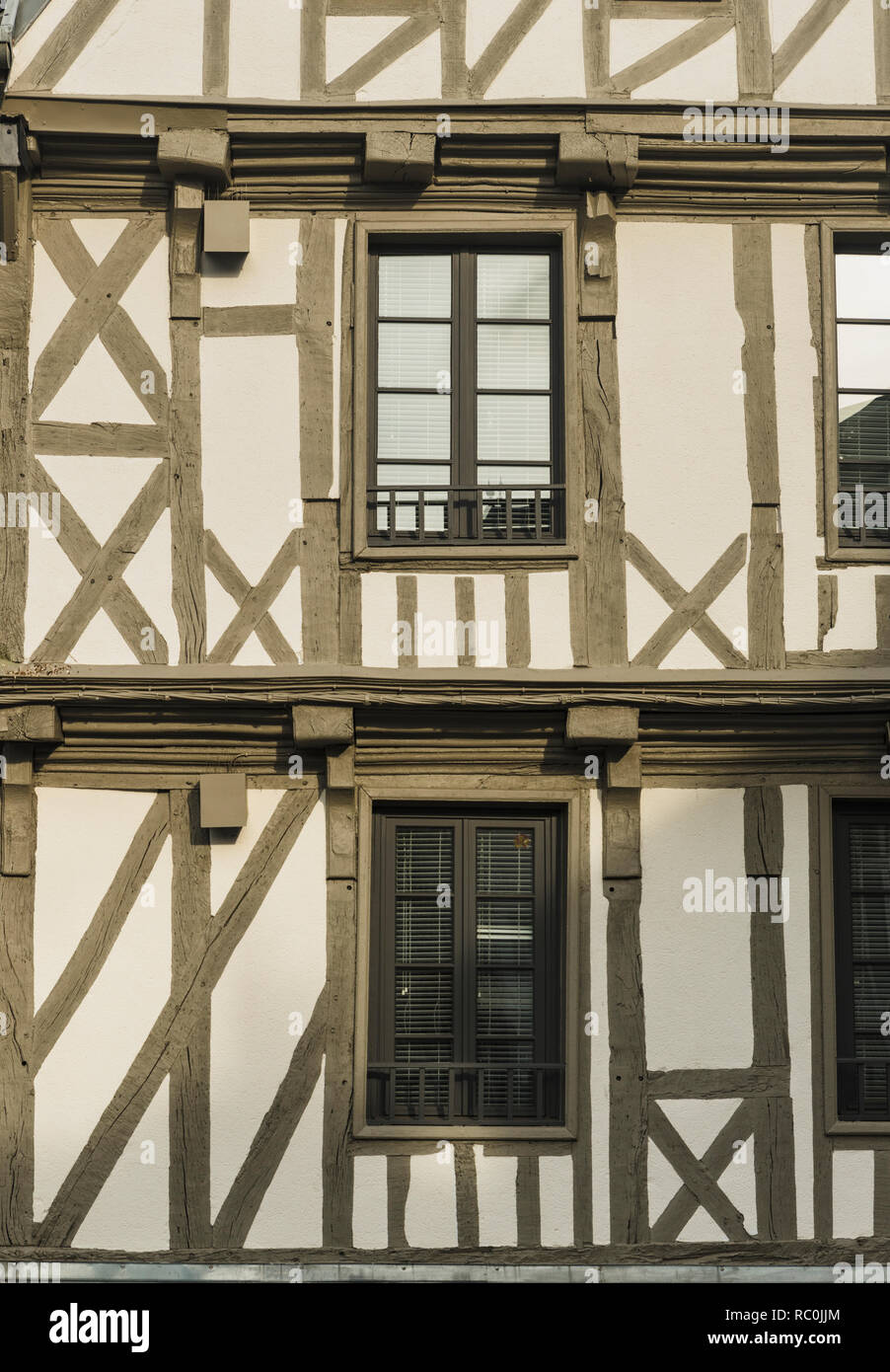 Traditionelle Häuser, Morlaix, Bretagne, Frankreich Stockfoto