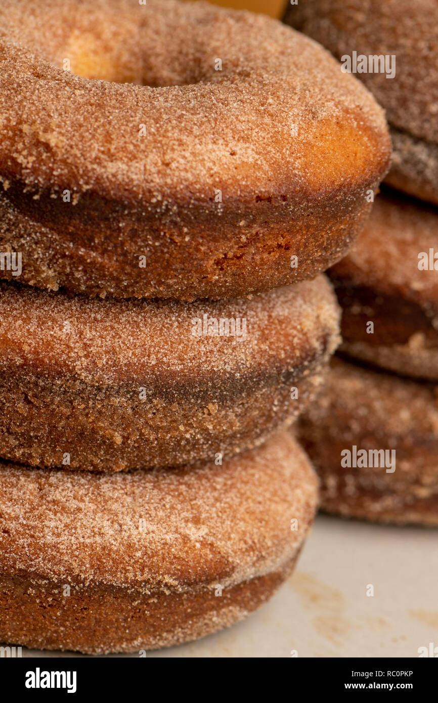 Nahaufnahme des hausgemachten Krapfen Stockfoto