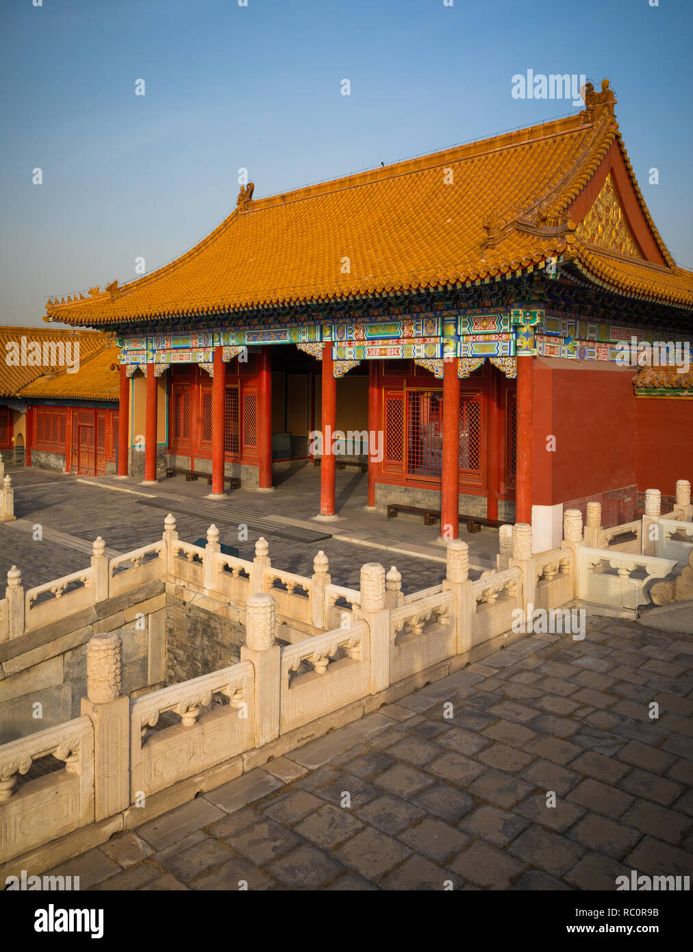 Die Verbotene Stadt ist ein Palast, der Komplex im Zentrum von Peking, China. Stockfoto